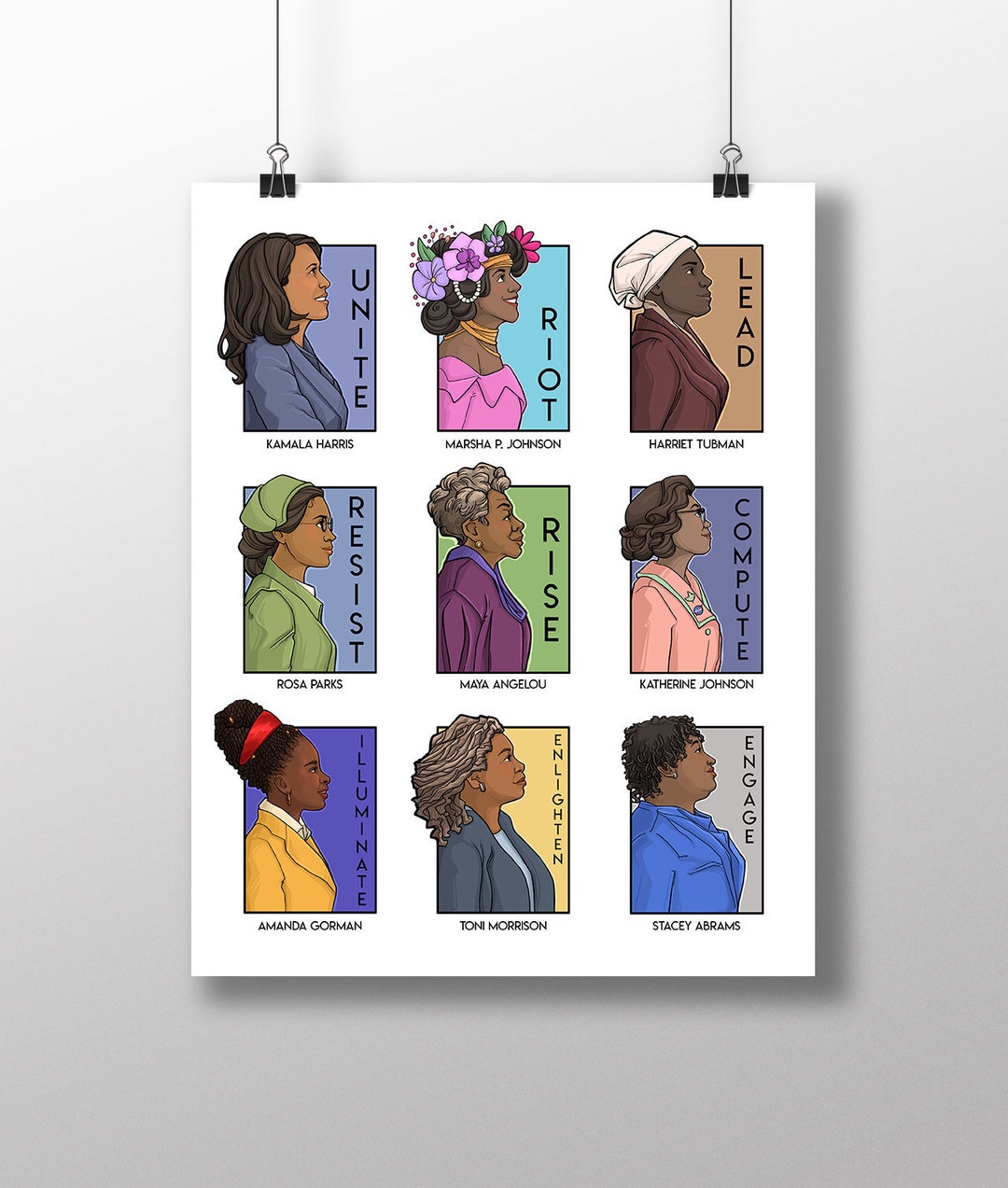 Black History Month Poster - Classroom Poster -she Series Art Print - Etsy