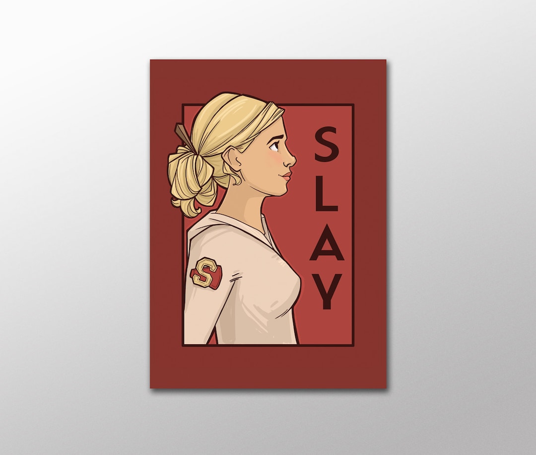 Geeky Home Decor Slay She Series Postcard Etsy