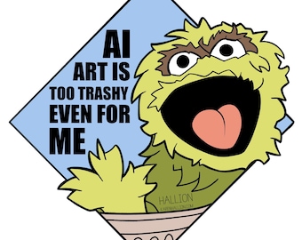 ANTI AI Sticker : AI Art is trash