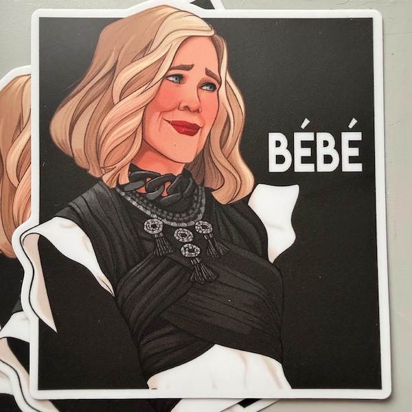 Bébé Vinyl Sticker - Karen Hallion Art (4.16x3.05 inches)