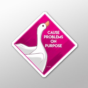 Laptop Decals, Animal Stickers, Water-bottle Art - Silly Goose