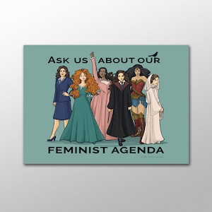 Décoration de bureau - Carte postale agenda féministe