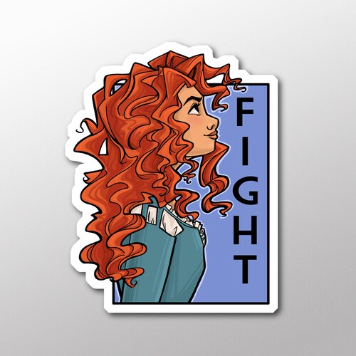 Individual Die Cut - Fight - She Series Sticker