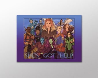 She&#39;s Got Help - Postcard