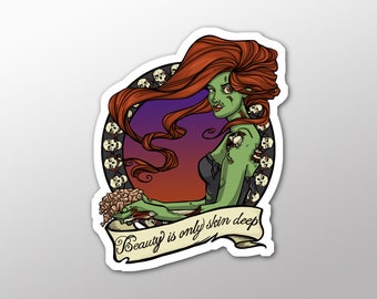 Creepy Laptop Decals - Zombie Beauty sticker