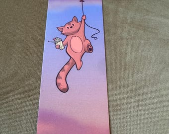 Reverie Bookmark: Cat with Balloon Illustration