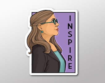 Individual Die Cut - Inspire - Carrie Fisher - She Series Sticker