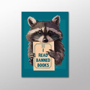 I Print Banned Books - Postkarte