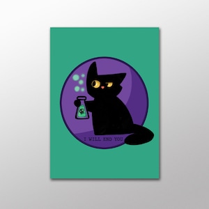 Postal de veneno de gato asesino