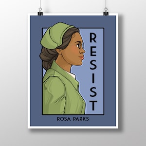 Resist - Rosa Parks - Serie She Impresión mediana