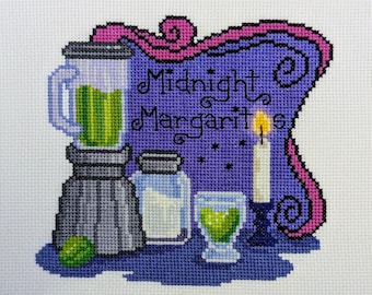 Midnight Margaritas Cross Stitch Pattern