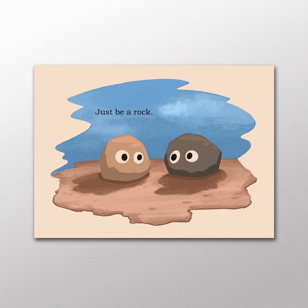 Just Be A Rock Postcard