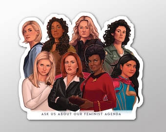 Feminist Agenda Version Two Sticker