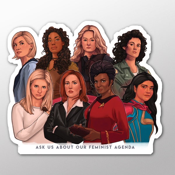 Feminist Agenda Version Two Sticker