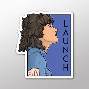 Individual Die Cut - Launch- Sally Ride - She Series Sticker