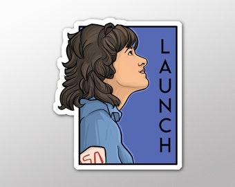 Individual Die Cut - Launch- Sally Ride - She Series Sticker