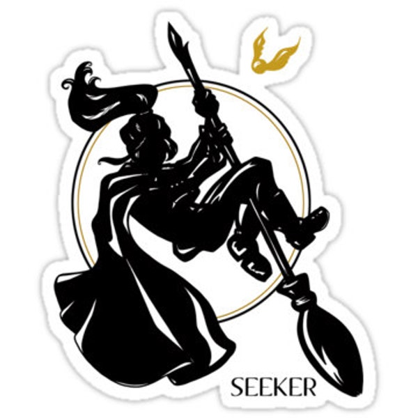 Individual Die Cut Quidditch Girl sticker (Item 01-038)