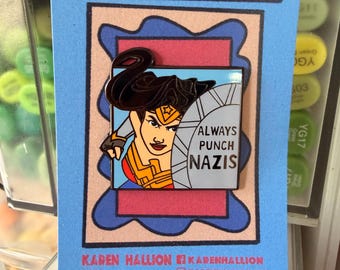 Always Punch Nazis Enamel Pin -