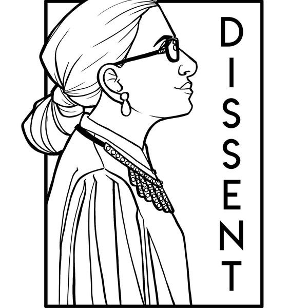 Dissent - She Series Coloring Page - Digital Download