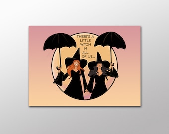 Halloween Party  Decor - A Little Witch In All Of Us - Postcard