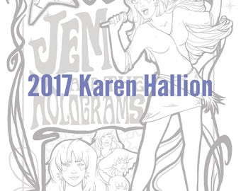 Jem Coloring Page - Digital Download