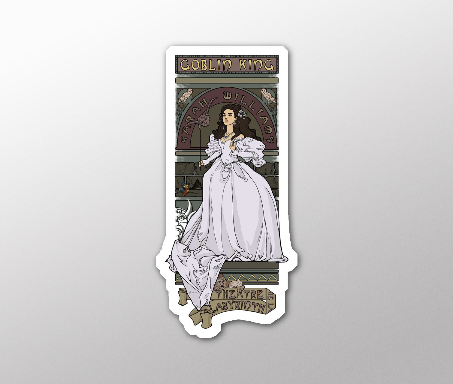 Individual Die Cut Theatre de la Labyrinth sticker (Item 01-047)