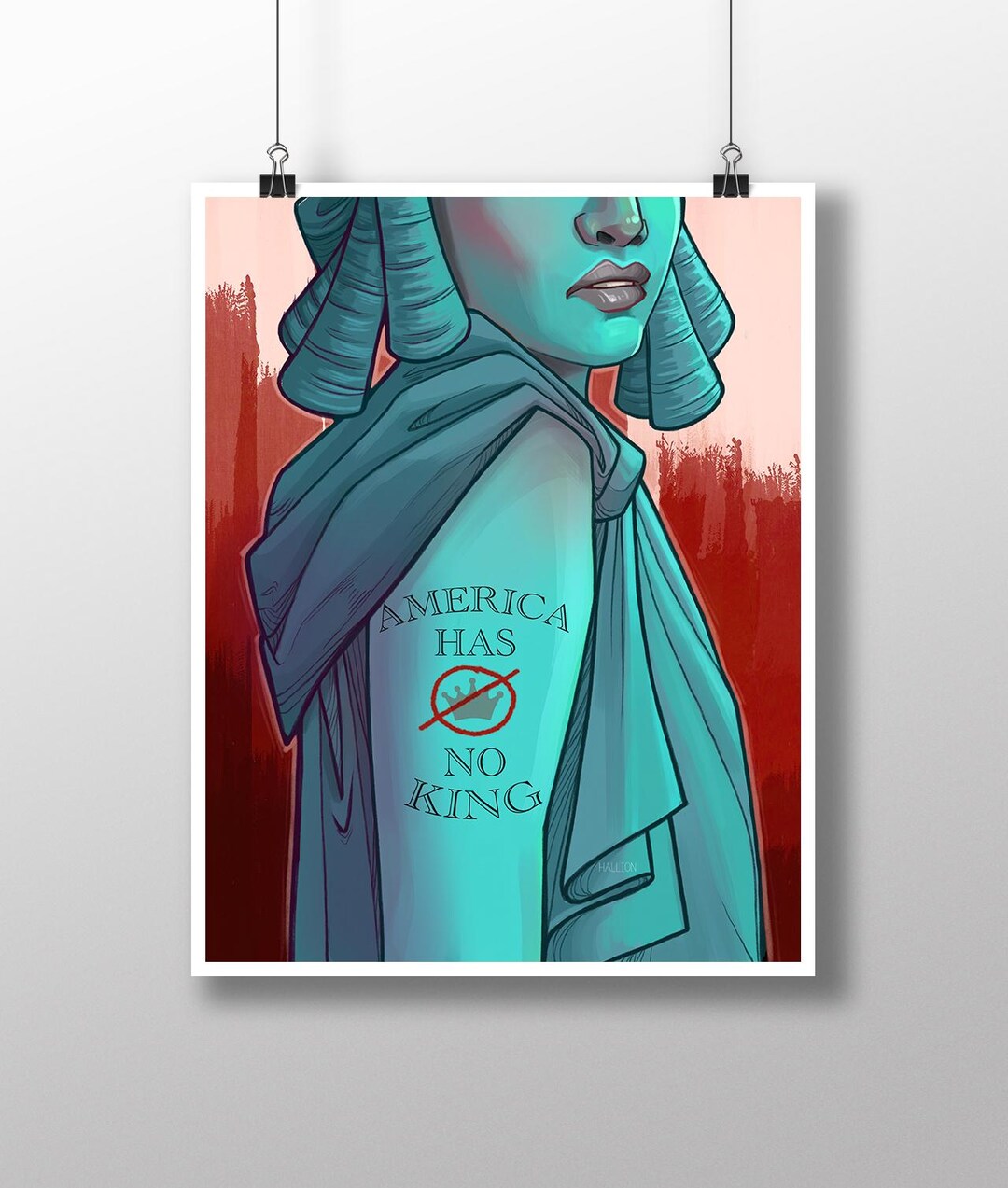 Political Feminist Poster - No King - Medium Print - Etsy