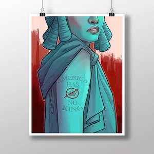 Politisches feministisches Poster - No King - Medium Print
