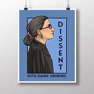 Advocaatkantoorinrichting - afwijkende mening - Ruth Bader Ginsburg - She Series medium print