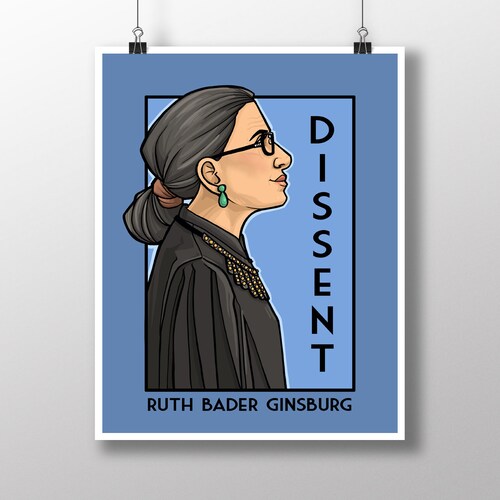Dissent - Ruth Bader Ginsburg - She Series Medium Print