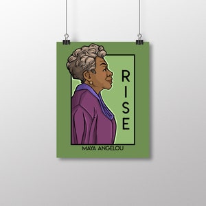 Geschenk für Mama - Rise - Maya Angelou - She Serie Kleindruck