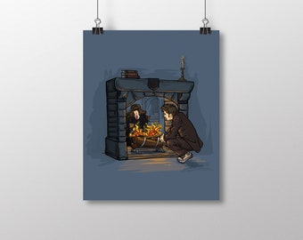 Nerdy Decor - The Witch in the Fireplace Small Print