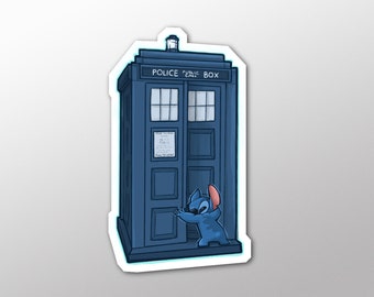 Funny Laptop stickers - He's Taken A Police Box!