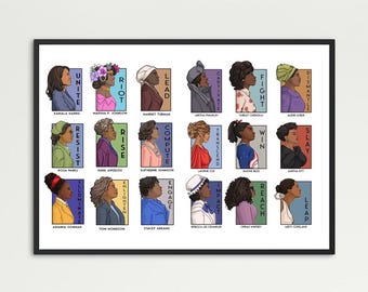 Black History Month Poster: "She Series" Art Print (16x24)