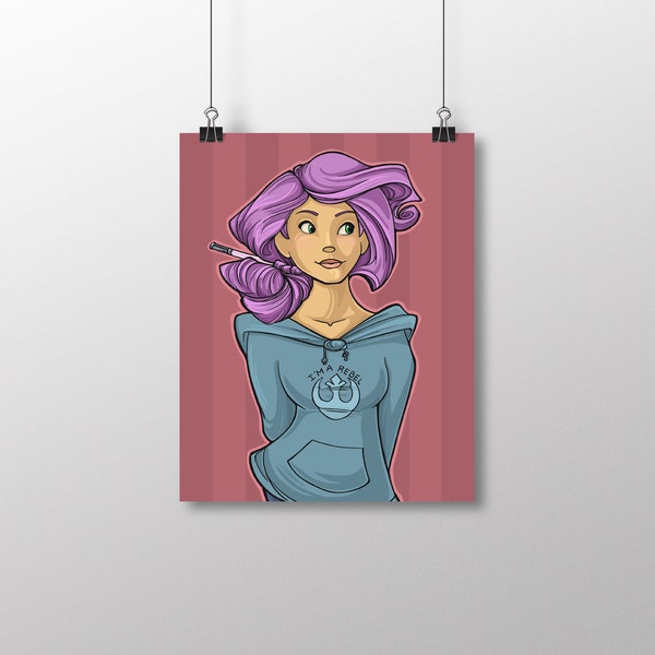 Kids Bedroom Art - I'm A Rebel Small Print