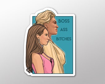 Individueel gestanst - Boss Ass Bitches- sticker