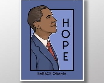 Hope - Barack Obama - He Series Small Print (item 03-504-AA) - Etsy