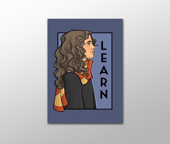 Hermione LEARN Postcard