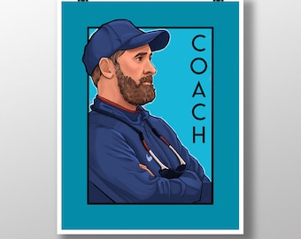 Sports Theme Art - Coach - He Series Medium Print