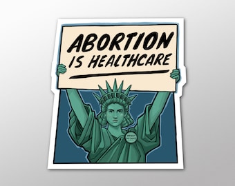 Feminst Sticker - Healthcare Lady Liberty sticker