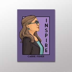 Inspire - Carrie Fisher - She Series Postcard