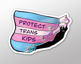 Pride Stickers - Protect Trans Kids - die cut sticker