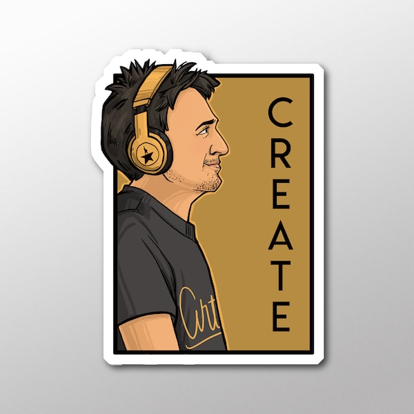 Individual Die Cut  - Create - Lin-Manuel Miranda - He series sticker (Item 01-507)