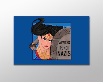 Always Punch Nazis - Oversized Postcard