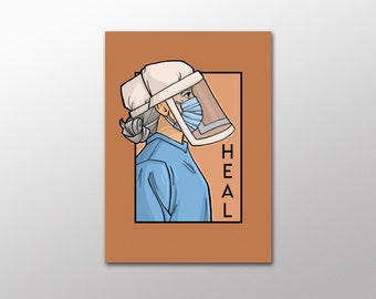 Heal- Pandemic Heroes Postcard