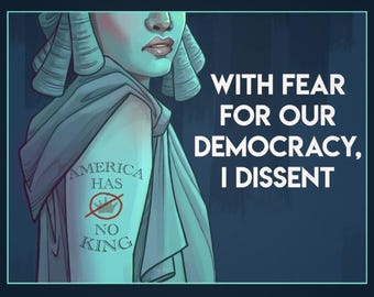 Political Postcard - With Fear for Our Democracy, I Dissent