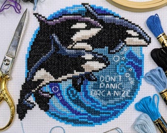 Don't Panic - Orcanize! Cross Stitch Pattern