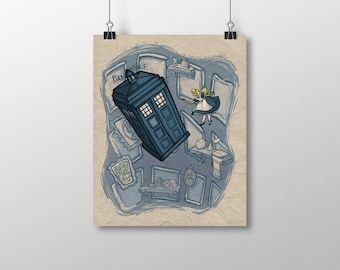 Pop Culture Prints - Falling Small Print