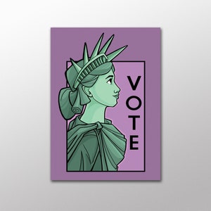 Vote - Lady Liberty - She Serie Postkarte