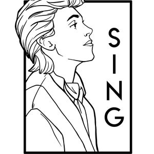 Sing- He Series Coloring Page - Digital Download